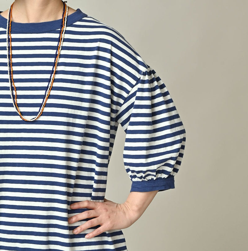 45R Stripe Puff Sleeve Dress - Image 6