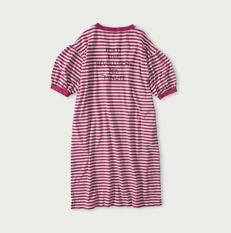 45R Stripe Puff Sleeve Dress (Top-dyed) - Image 11