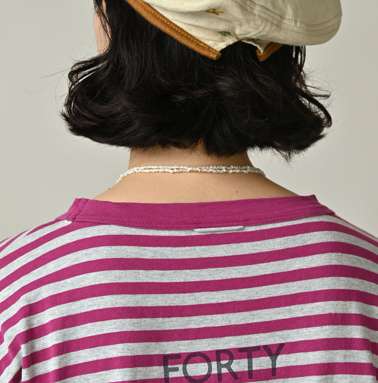 45R Stripe Puff Sleeve Dress (Top-dyed) - Image 9