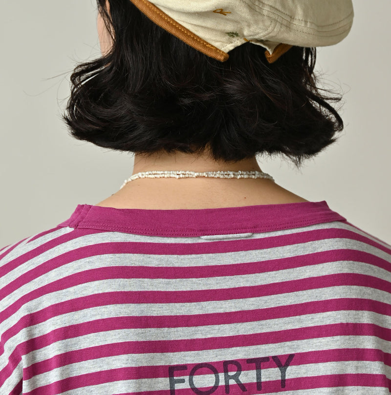 45R Stripe Puff Sleeve Dress (Top-dyed) - Image 9