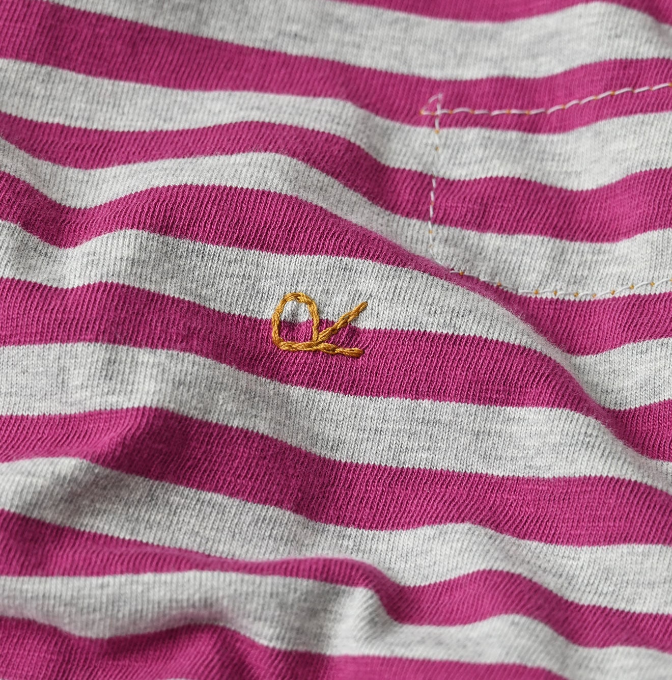 45R Stripe Puff Sleeve Dress (Top-dyed)