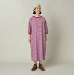 45R Stripe Puff Sleeve Dress (Top-dyed)