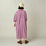 45R Stripe Puff Sleeve Dress (Top-dyed)