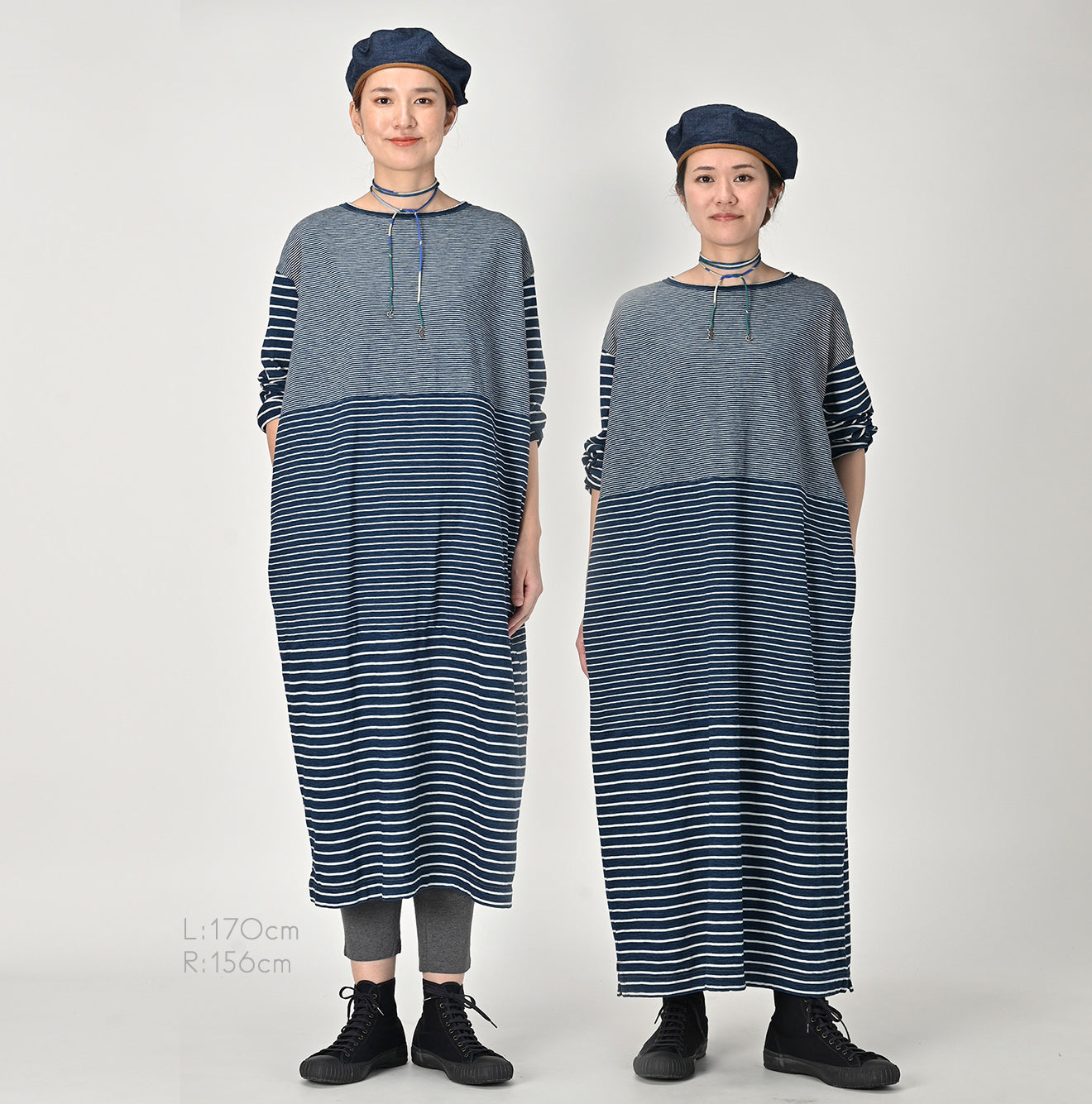 Indigo Stripe Tenjiku Dress