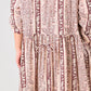 45R Stripe Flower Block Print Dress