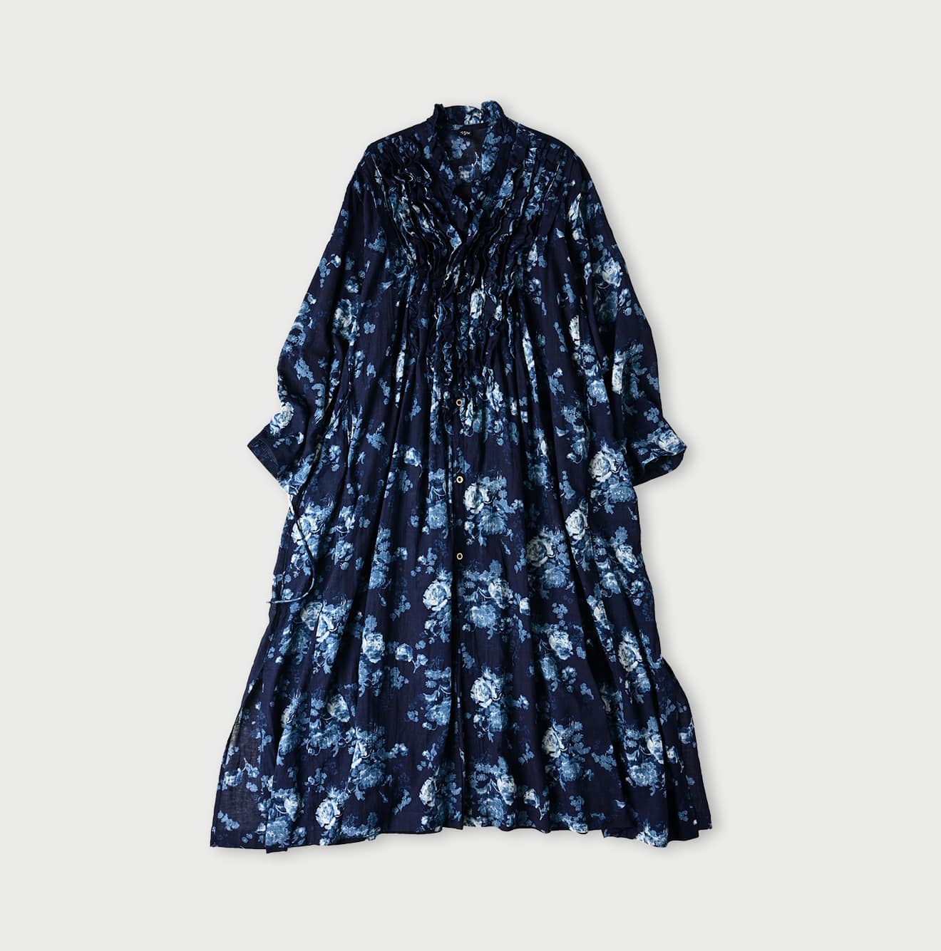 45R Indigo Gauze Rose Dress