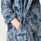 45R Indigo Gauze Rose Dress