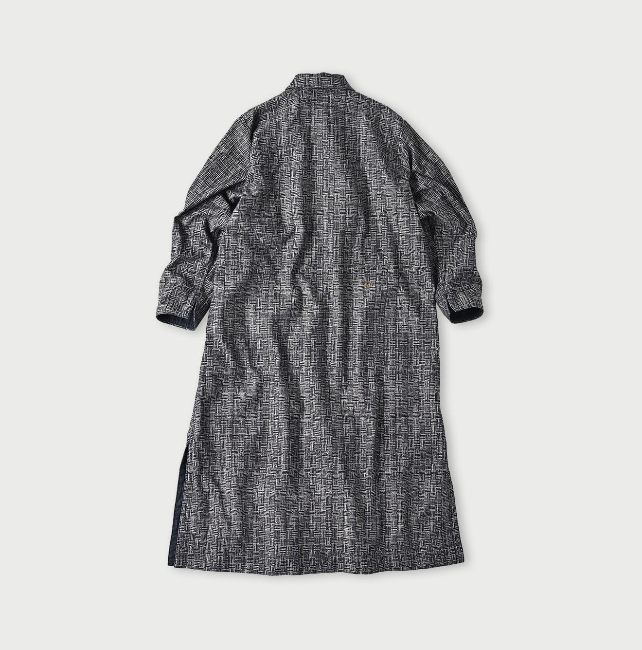 45R Indigo Sankuzushi Jacquard Denim Dress