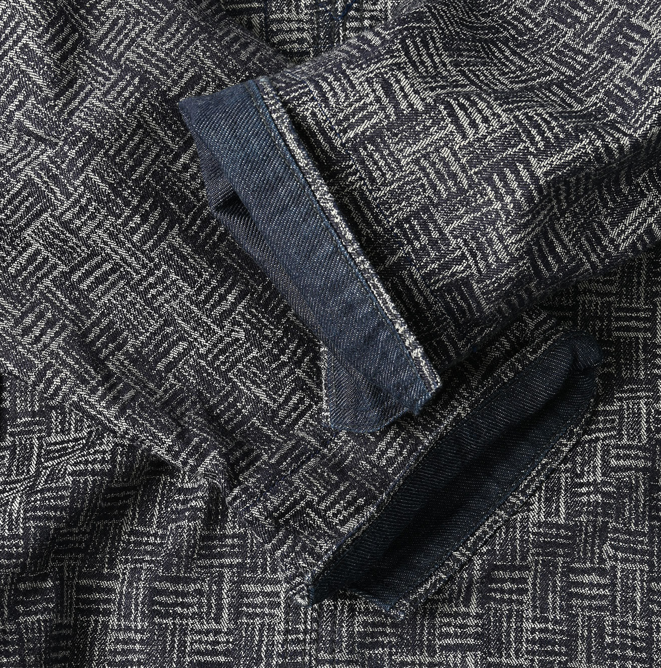 45R Indigo Sankuzushi Jacquard Denim Dress