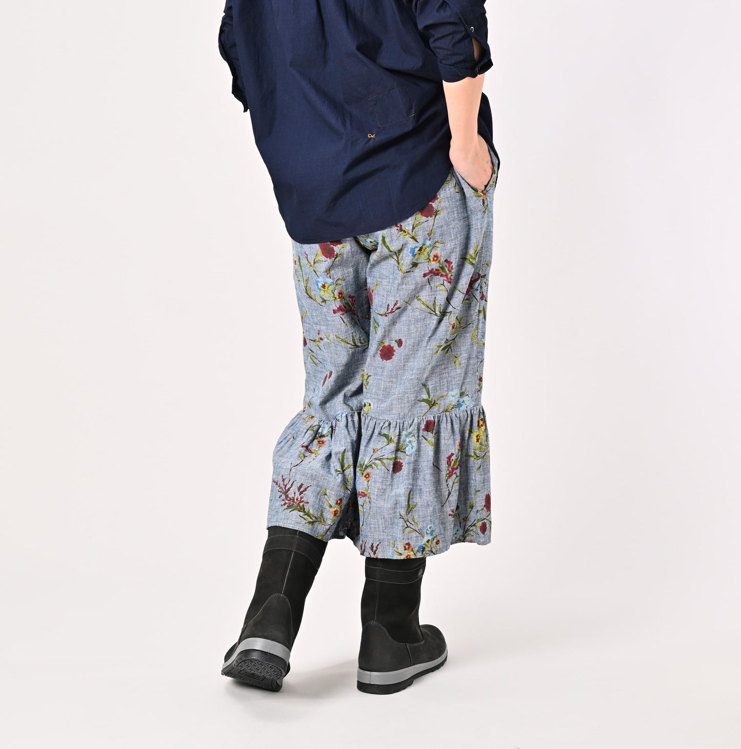 45R Khadi Dungaree Harudonari Trumpet Pants