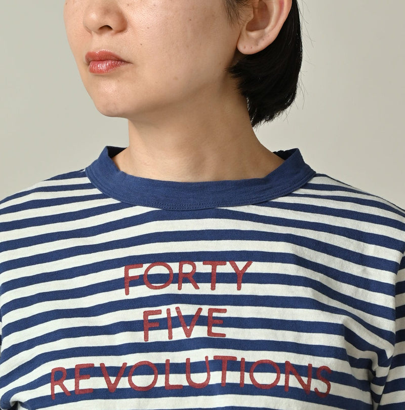 45R Stripe Square Print T-shirt