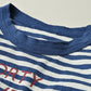 45R Stripe Square Print T-shirt