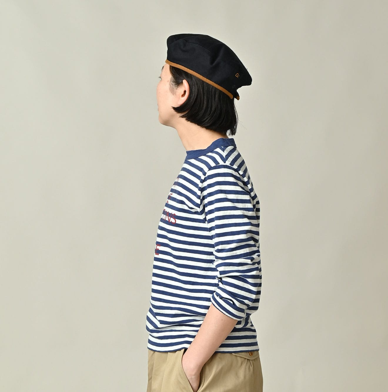45R Stripe Square Print T-shirt