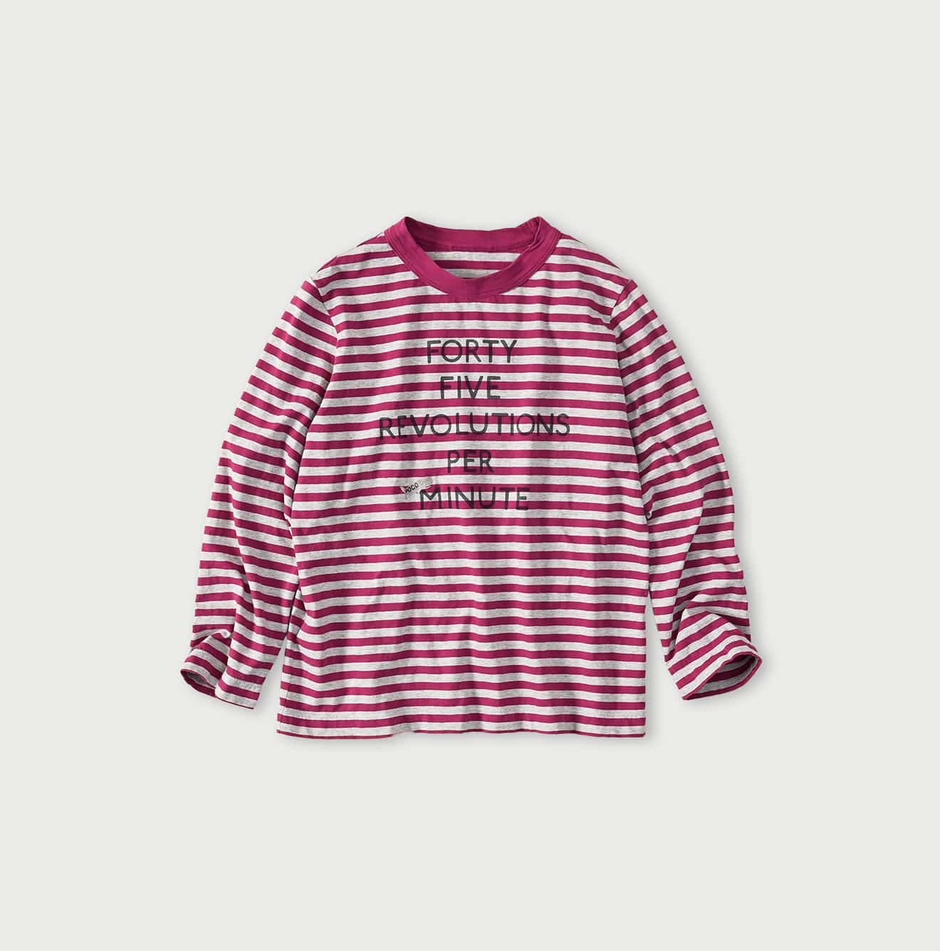 45R Stripe Square Print T-shirt (Top-dyed)