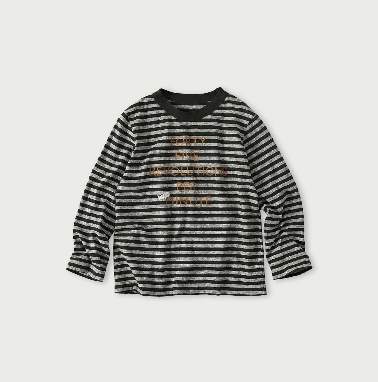 45R Stripe Square Print T-shirt (Top-dyed)