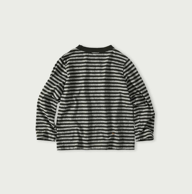 45R Stripe Square Print T-shirt (Top-dyed)