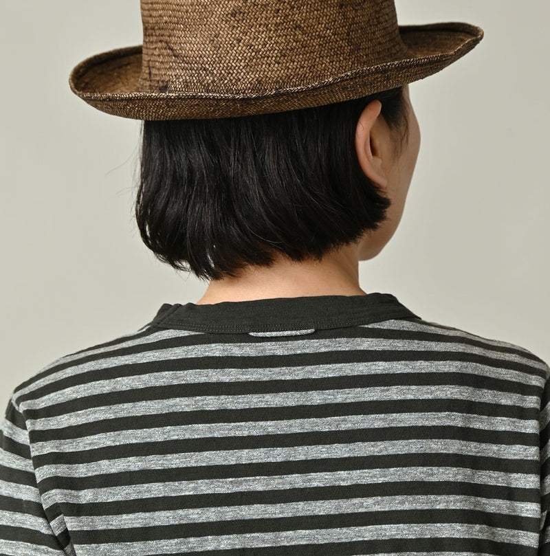 45R Stripe Square Print T-shirt (Top-dyed)