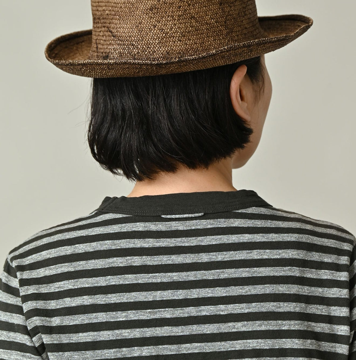 45R Stripe Square Print T-shirt (Top-dyed)