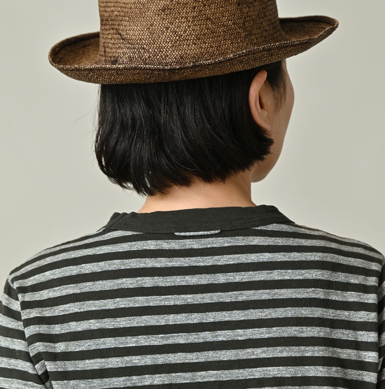 45R Stripe Square Print T-shirt (Top-dyed)