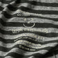 45R Stripe Square Print T-shirt (Top-dyed)