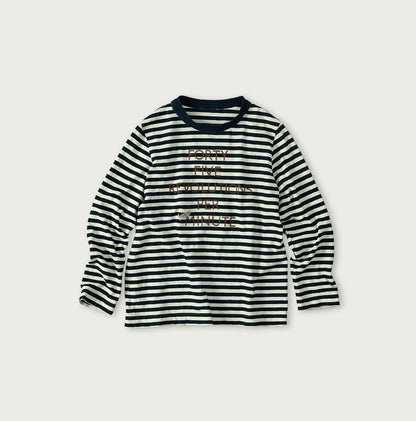 45R Indigo Stripe Square Print T-shirt
