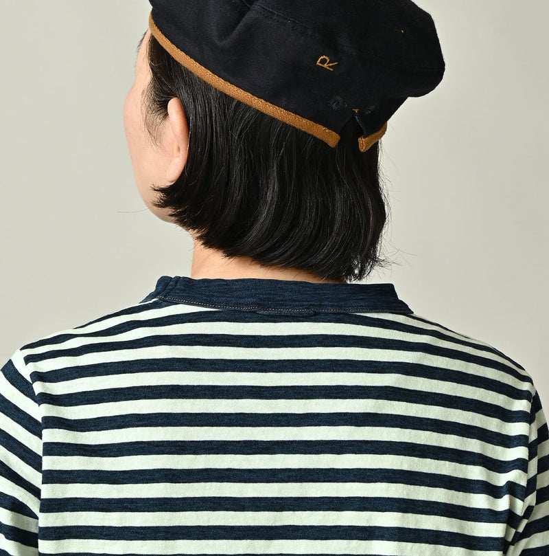 45R Indigo Stripe Square Print T-shirt - Image 8