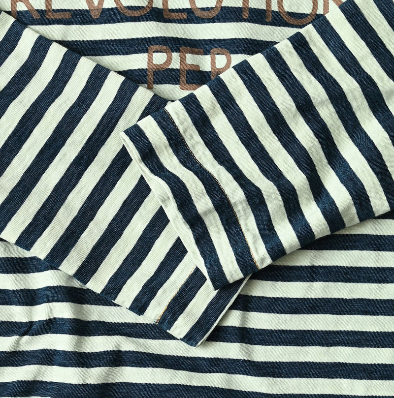 45R Indigo Stripe Square Print T-shirt - Image 12