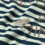 45R Indigo Stripe Square Print T-shirt