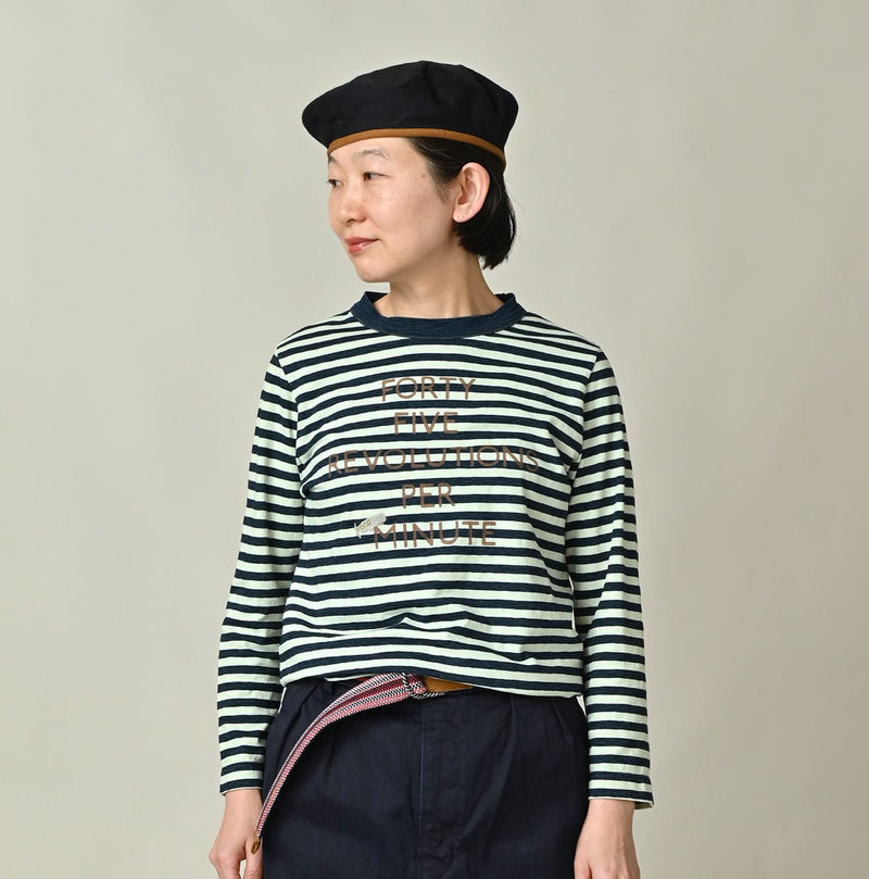 45R Indigo Stripe Square Print T-shirt - Image 3