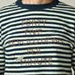 45R Indigo Stripe Square Print T-shirt