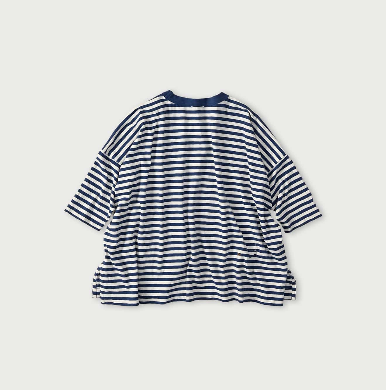 45R Stripe Flamingway Big Slit T-shirt