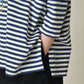 45R Stripe Flamingway Big Slit T-shirt