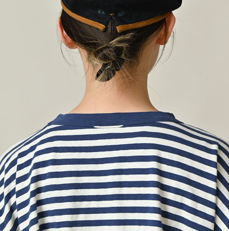 45R Stripe Flamingway Big Slit T-shirt