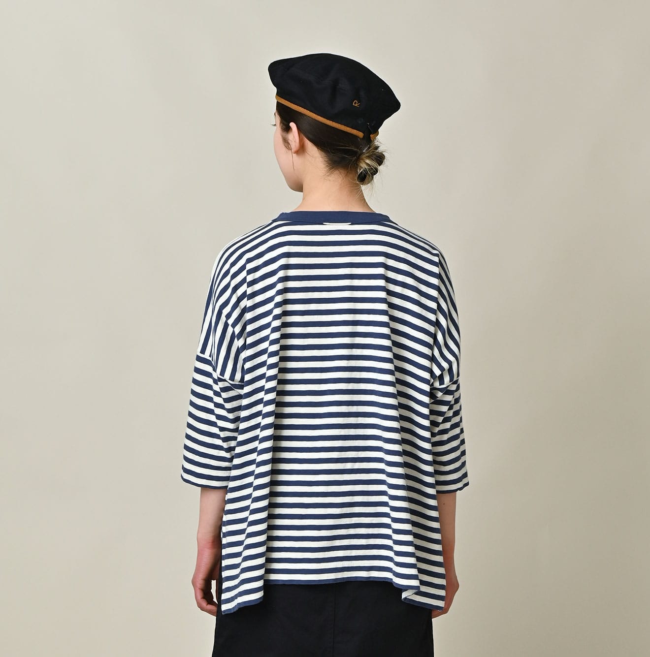 45R Stripe Flamingway Big Slit T-shirt