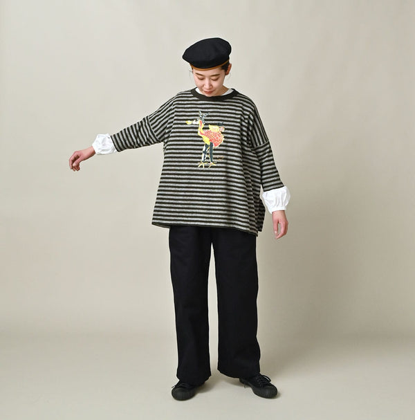 45R Stripe Flamingway Big Slit T-shirt (Top-dyed)