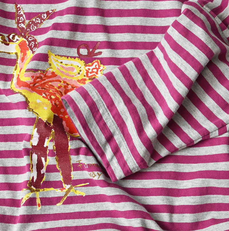 45R Stripe Flamingway Big Slit T-shirt (Top-dyed)