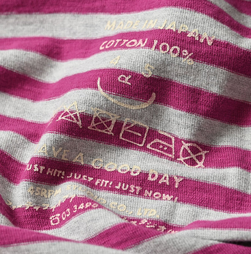 45R Stripe Flamingway Big Slit T-shirt (Top-dyed)