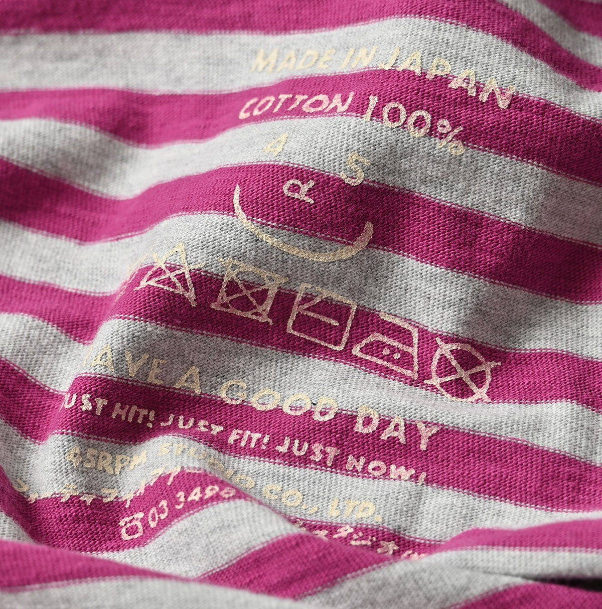 45R Stripe Flamingway Big Slit T-shirt (Top-dyed)