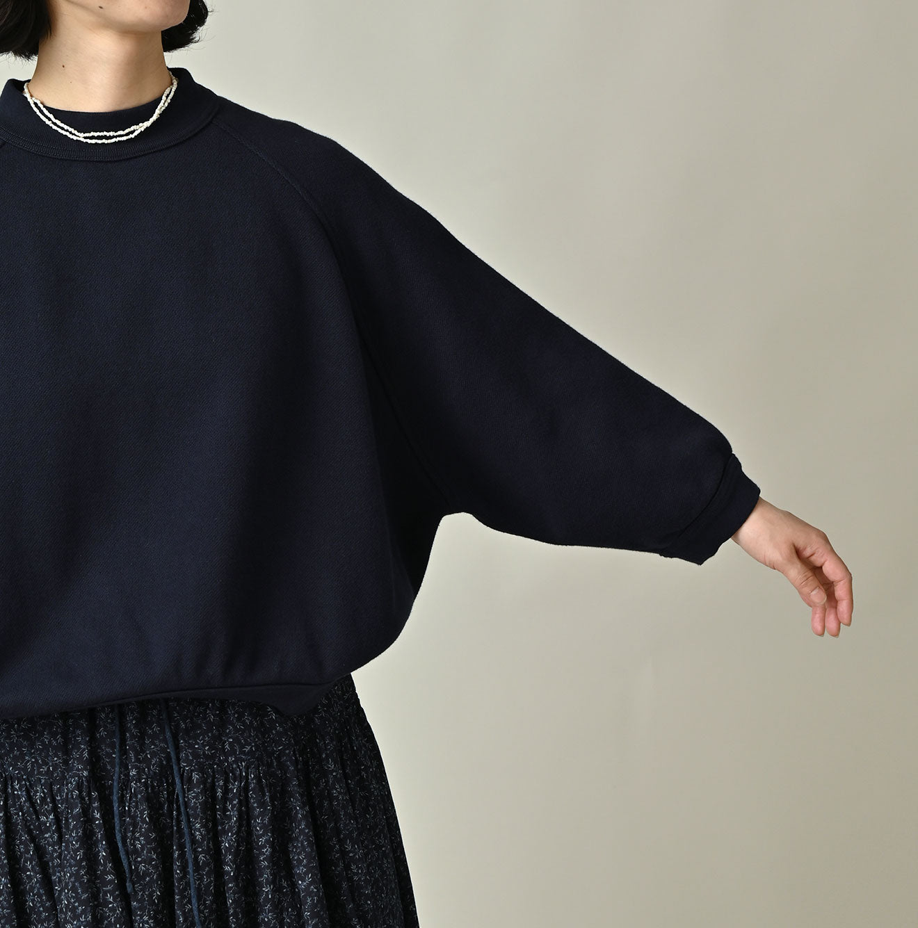 45R Jaquard Dolman Sleeve Top