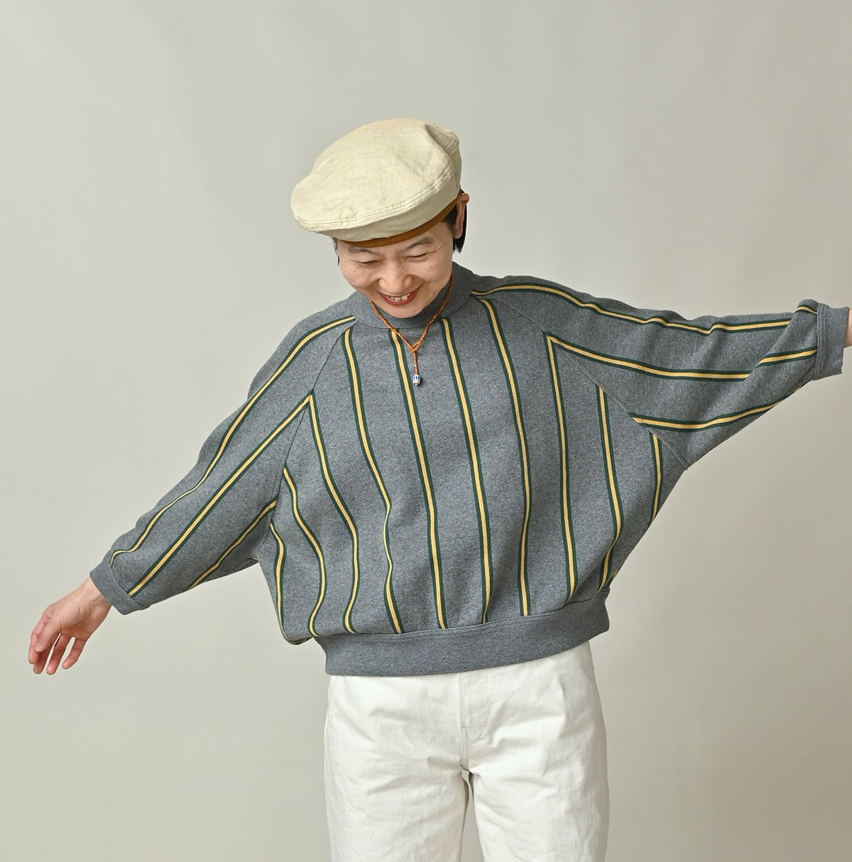 45R Regimental Stripe Dolman Top