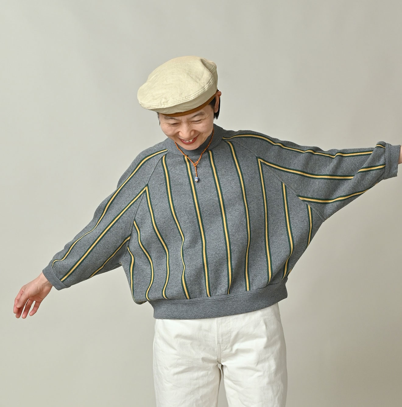 45R Regimental Stripe Dolman Top