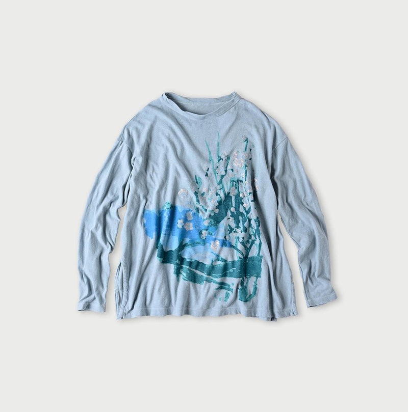 Gauze Tenjiku Plum Warbler T-shirt - 45R by 45rpm studio - Image 2