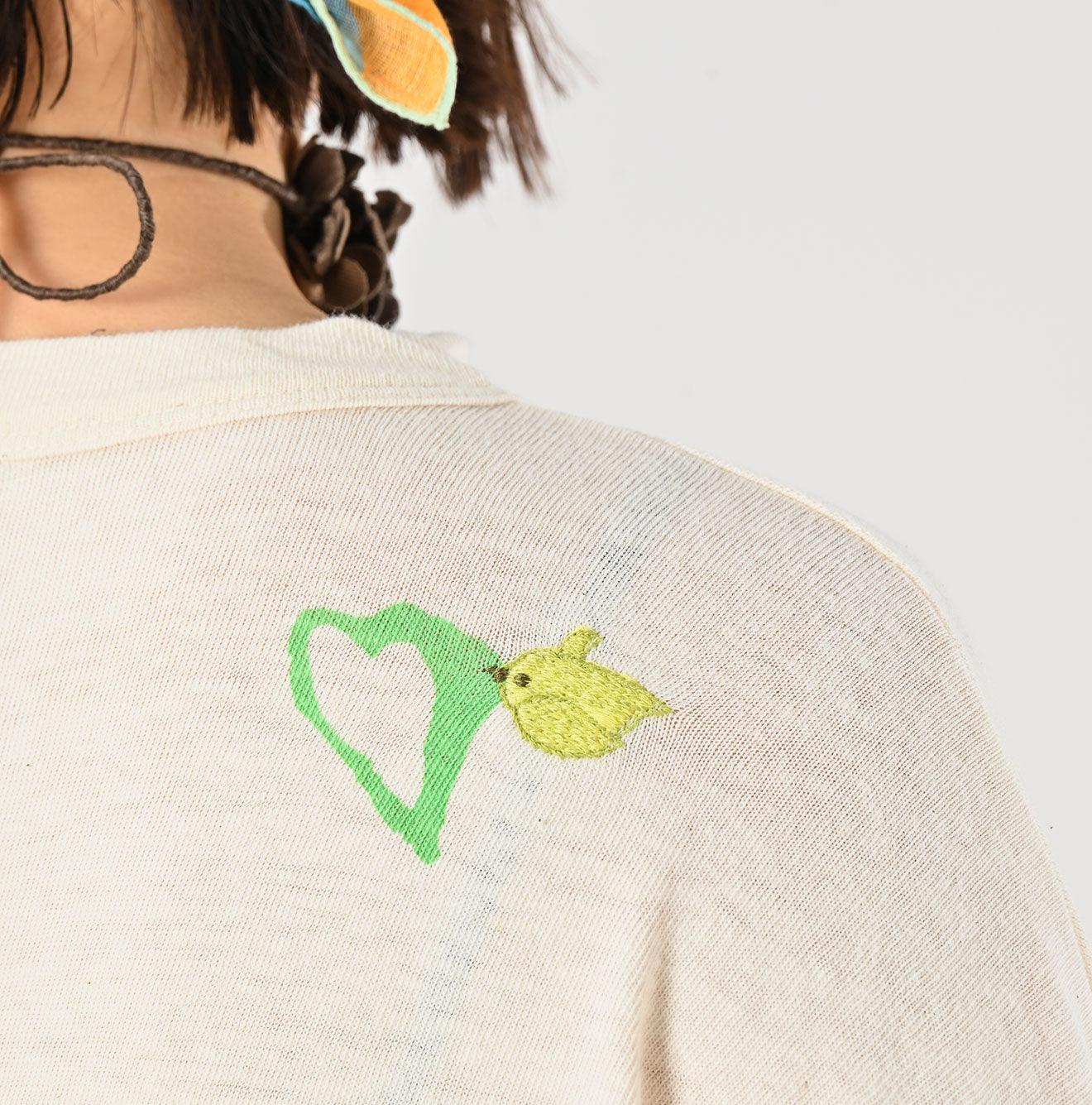 Gauze Tenjiku Plum Warbler T-shirt - 45R by 45rpm studio - Image 9