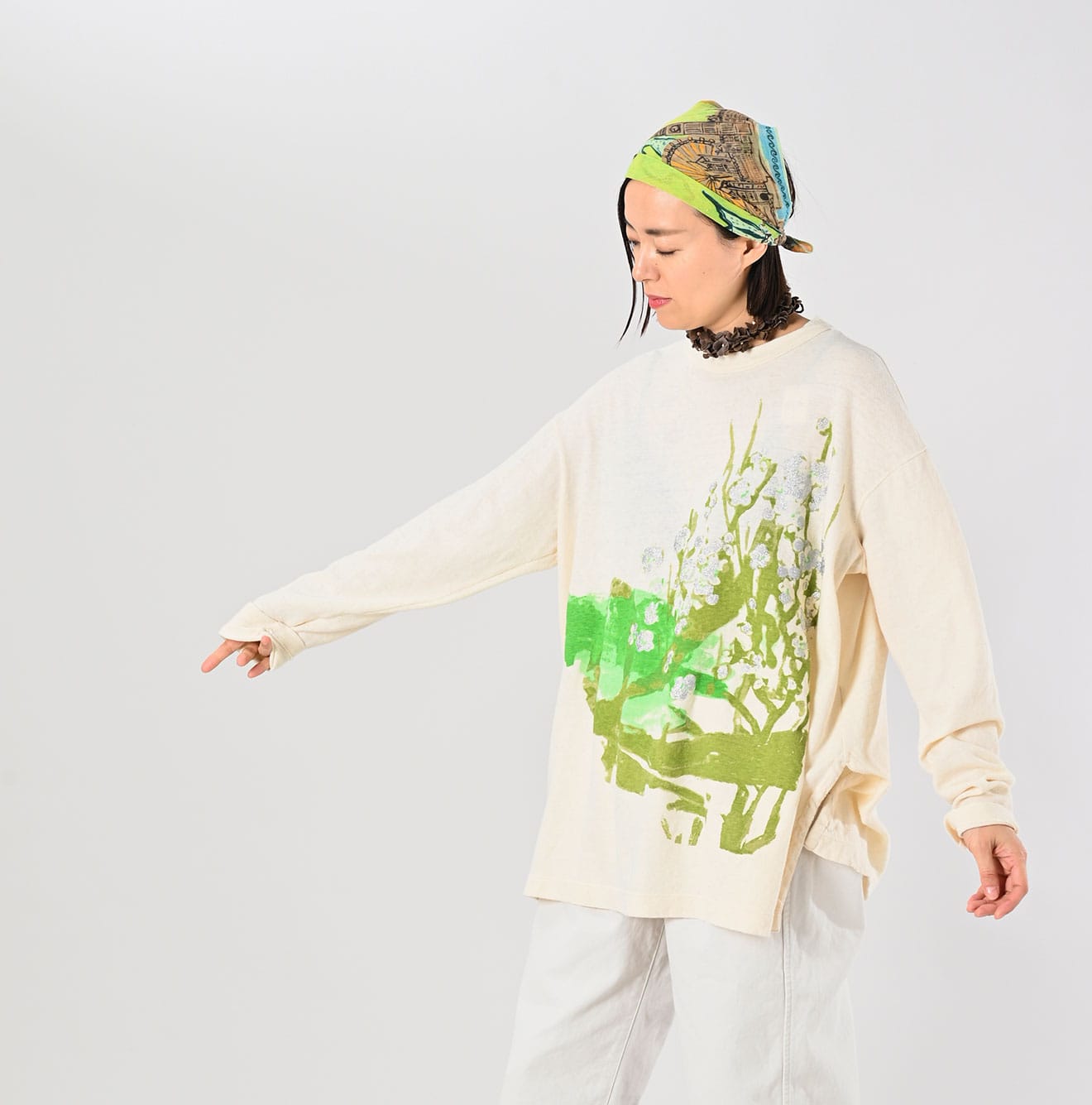 Gauze Tenjiku Plum Warbler T-shirt - 45R by 45rpm studio