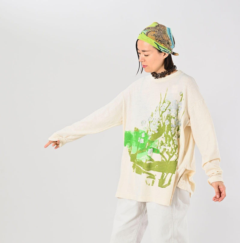 Gauze Tenjiku Plum Warbler T-shirt - 45R by 45rpm studio - Image 4