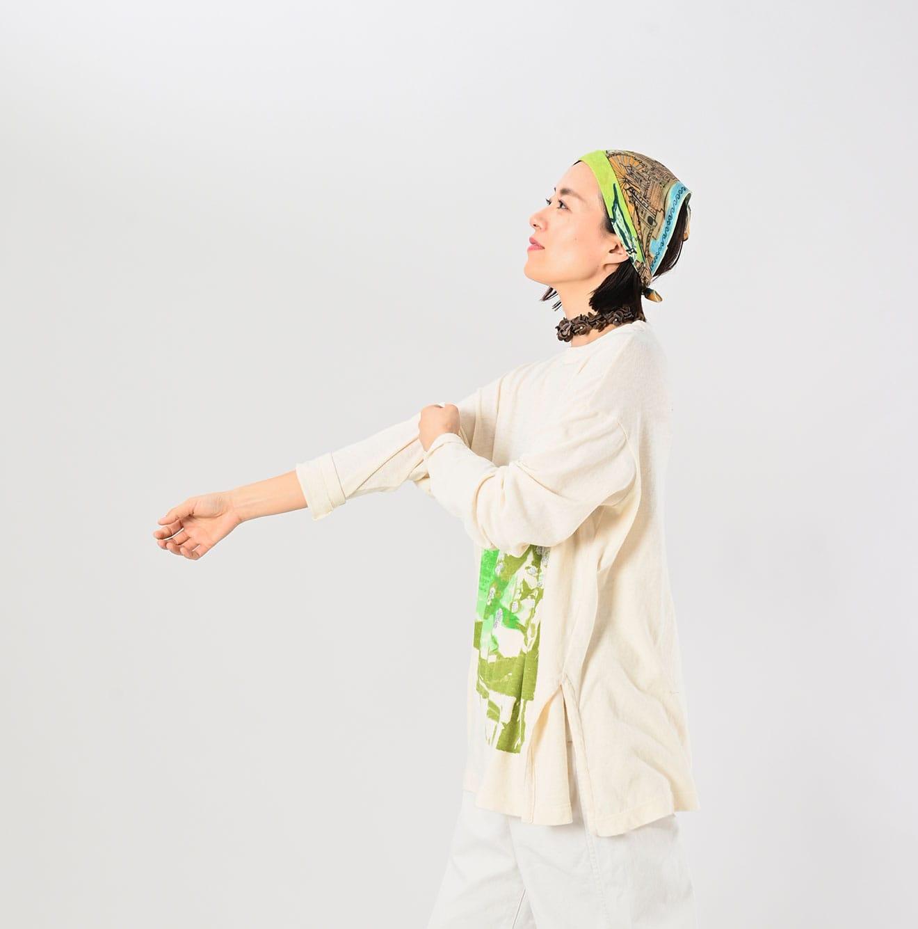 Gauze Tenjiku Plum Warbler T-shirt - 45R by 45rpm studio - Image 6