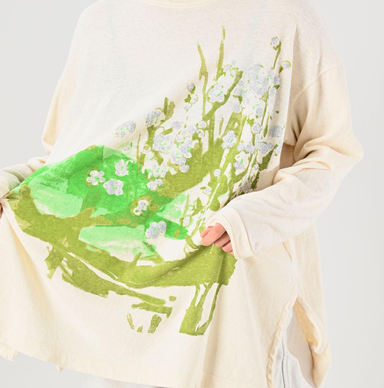 Gauze Tenjiku Plum Warbler T-shirt - 45R by 45rpm studio - Image 7