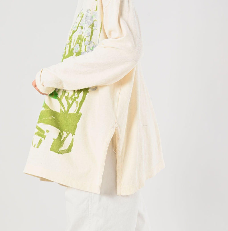 Gauze Tenjiku Plum Warbler T-shirt - 45R by 45rpm studio - Image 8