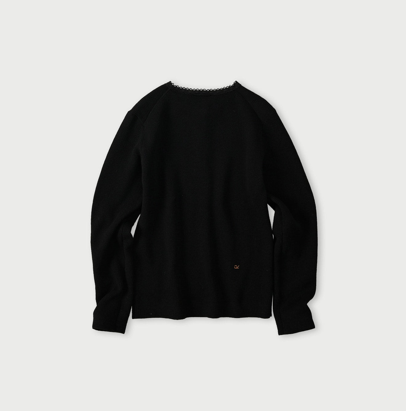 Rib Knit-sewn Henley