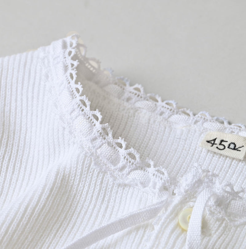 Rib Knit-sewn Henley